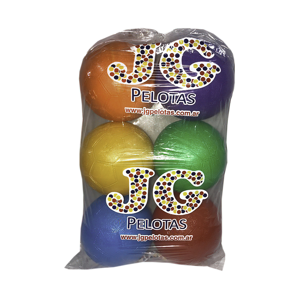 PELOTA PLASTICA X 6 UNIDADES N*5 LISAS EN BOLSA