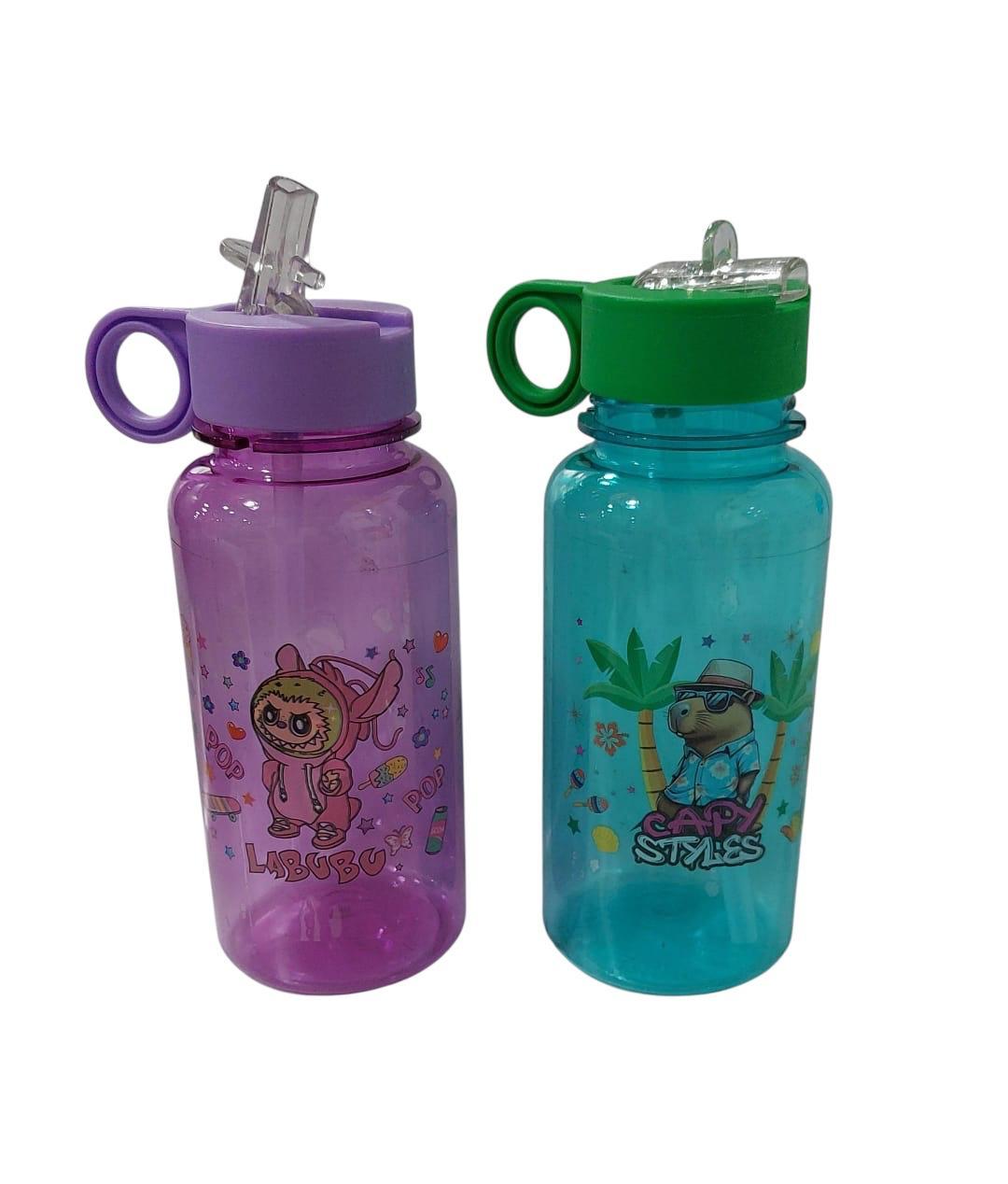 BOTELLA PLASTICA INFANTIL CON PICO 400CC ESTAMPADA