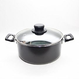 CACEROLA TEFLON ANTIADHERENTE TAPA VIDRIO N*20 GUADIX