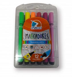 MARCADOR TRIANGULAR X 12 UNIDADES EN ESTUCHE EZCO
