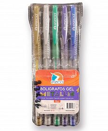 BIROMES DE TINTA GEL COLORES METALIZADOS X 5 UNIDADES EZCO