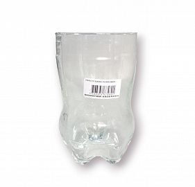 VASO CORDOBES DE VIDRIO CON FORMA DE BOTELLA CORTADA