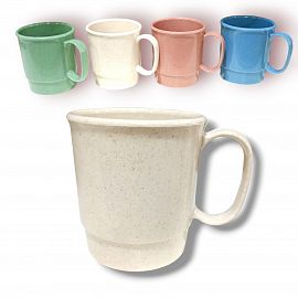 TAZA PLASTICA RECTA COLORES PASTEL