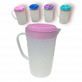 JARRA PLASTICA CON TAPA DE COLORES 1.6LTS