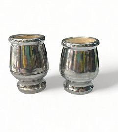 MATE DE MADERA FORRADO DE ALUMINIO